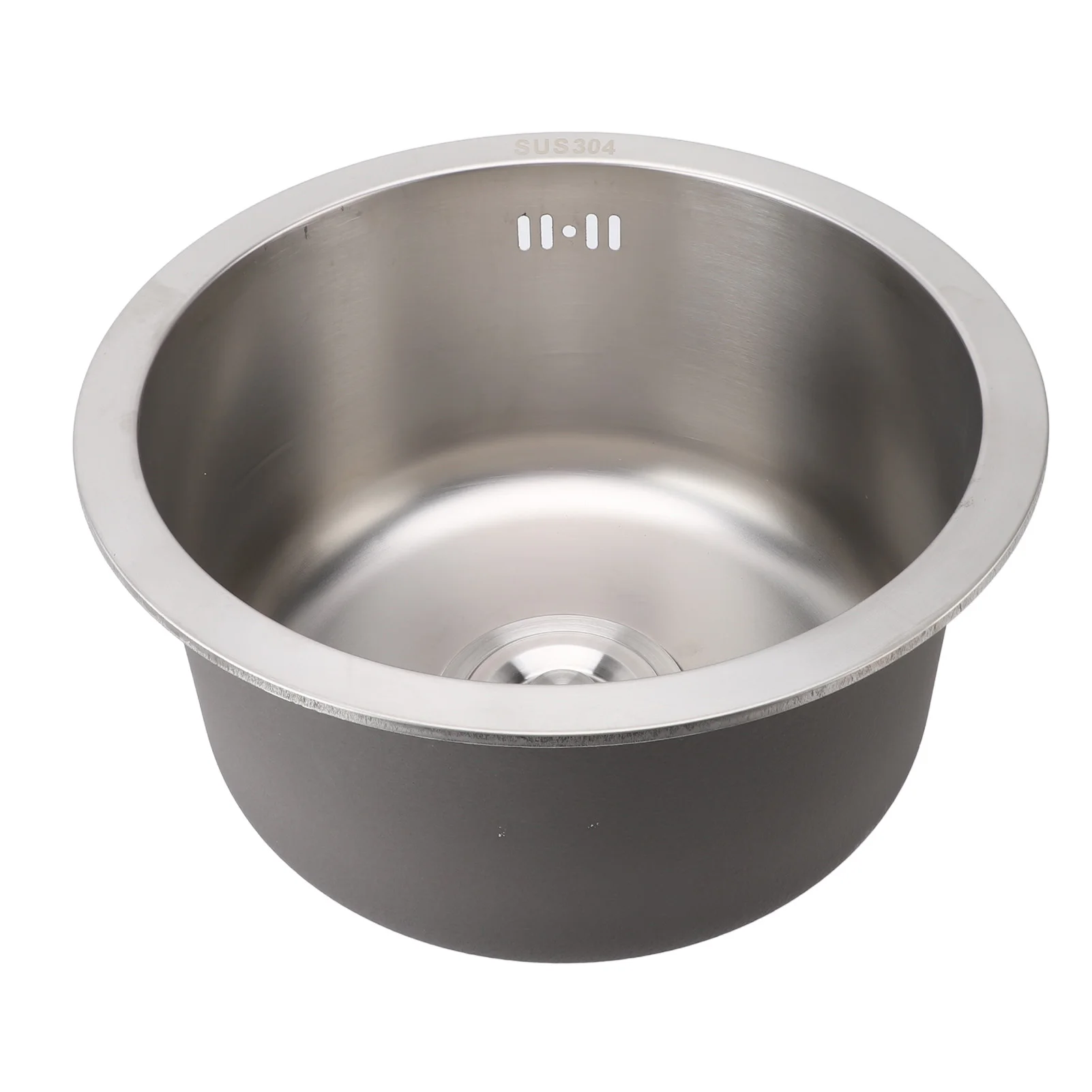 

Kitchen Sink 304 Stainless Steel Brushed Single Bowl Rust Proof Round Sink for Home Bar 36cm Stainless Steel Round Sink