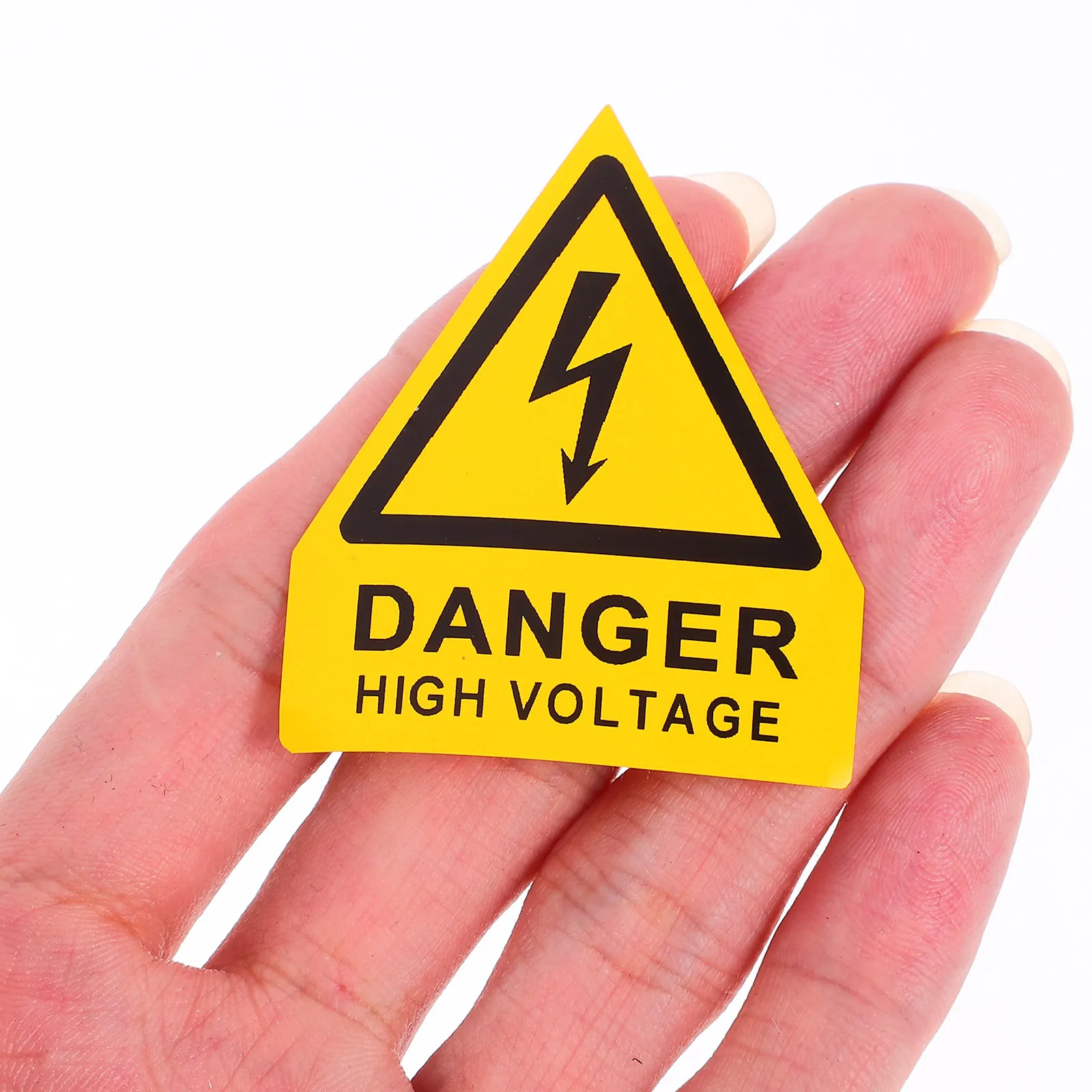 

6Pcs Industrial High Voltage Danger Signs Yellow Triangle Safety Warning Stickers Equipment Electrical Shock Labels