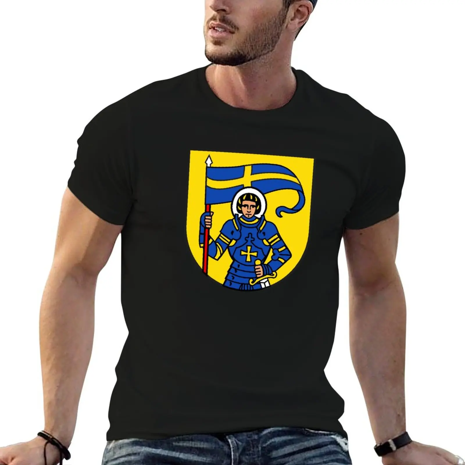 

St. Moritz Coat of Arms, Switzerland T-Shirt graphic t shirt vintage shirts graphic tee summer top men graphic t shirts