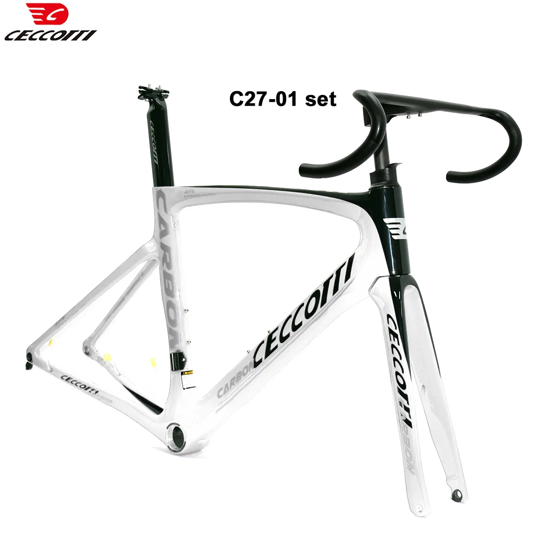 

CECCOTTI RF27 Model 700C Road Bike Frame Disc Brake And Full Inner Cable Design Bicycle Frameset Carbon