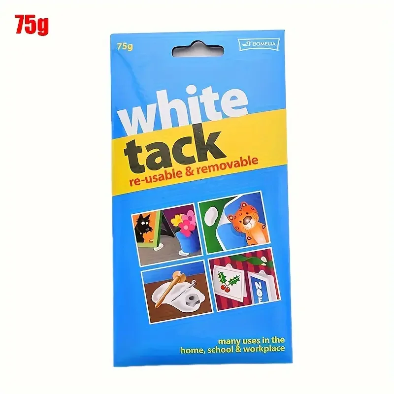 [ Ungiftige, abnehmbare Wandklammer] 1 Stück, 1,76/2,65 Unzen, weiße Klebekraft, wiederverwendbare Klebekitt, klebrige Klebekraft, Malzubehör, ungiftig – Detail 9