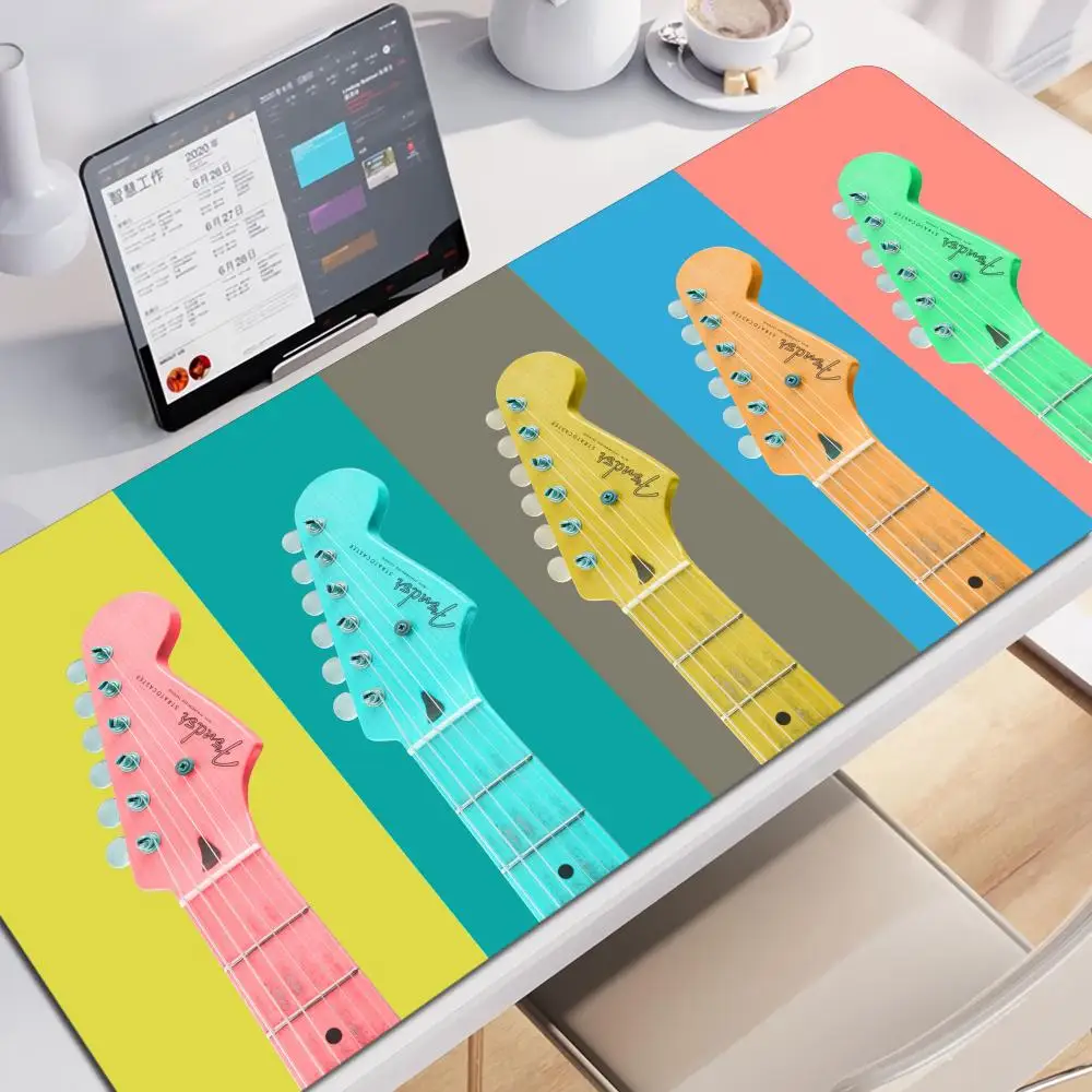 

Large Xxl Mousepad Fender Guitar Mouse Pad Gamer Keyboard Mat Game Mats Office Accessories Mausepad Gaming Computer Table Stitch