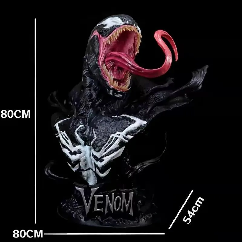 80cm New Anime Figure Venom Perimeter Resin Model Scene Collect Statue Desktop Decoration Ornaments New Year Gifts Toys