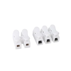 10Pcs CH-2 CH-3 Spring Wire Quick Connector 2P 3P Electrical Crimp Terminals Block Splice Cable Clamp Easy Fit Led Strip