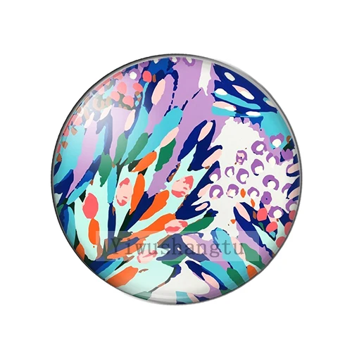 Colorful Tropical flowers Group Art Paintings  8mm/12mm/20mm/25mm Round photo glass cabochon demo flat back Making findings