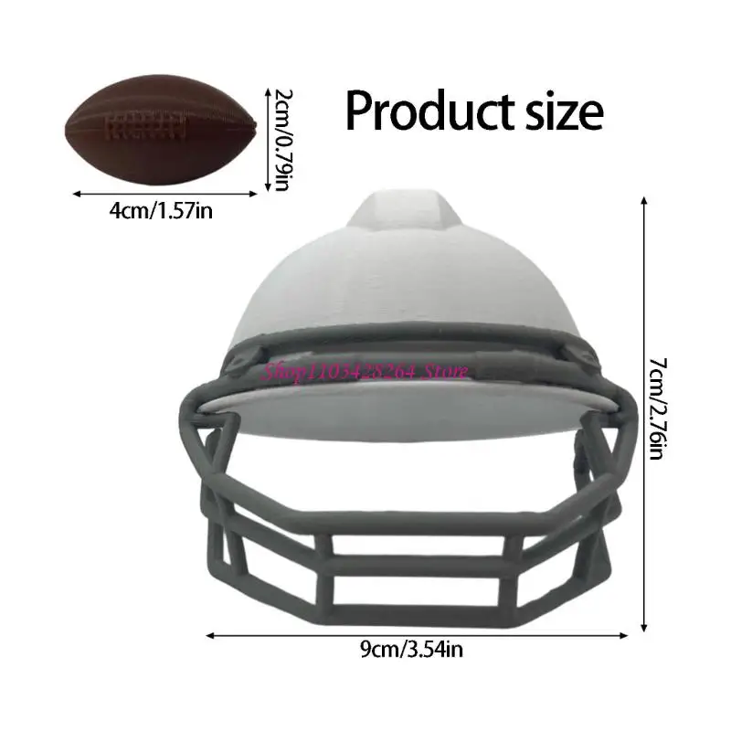  Football Helmet Headwear Doll Accessory Set For Sports Celebration Washable Photo Props view 6