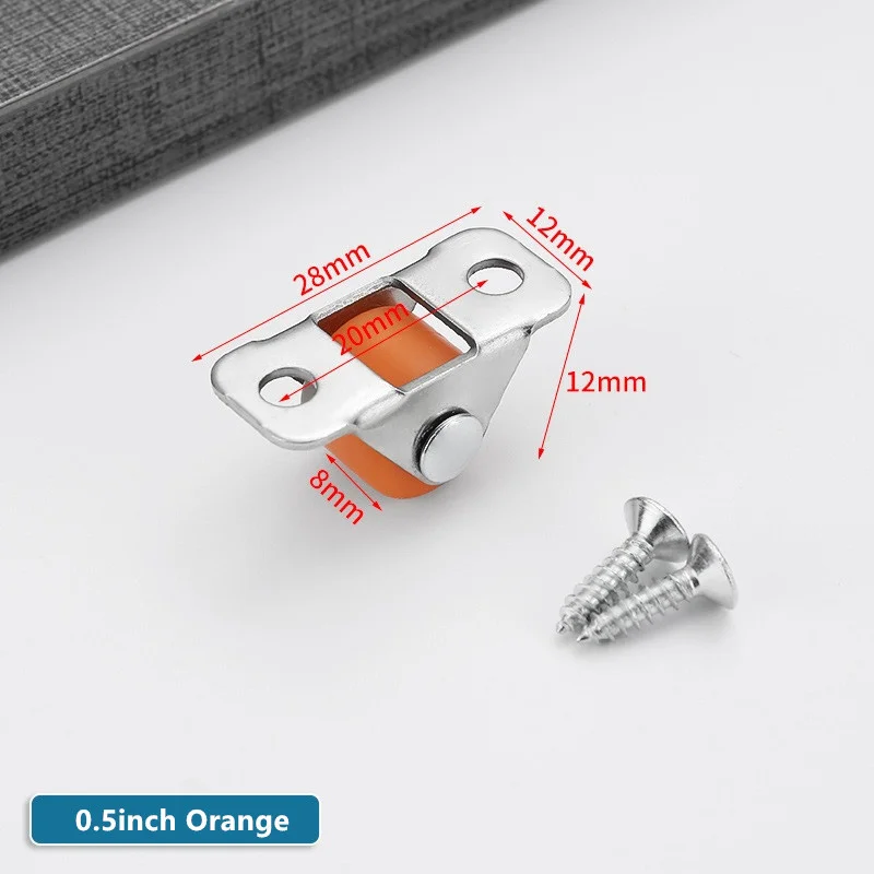 30/100Pcs 0.5 Inch Mini Silent Rubber Caster Tiny Directional Wheel With Metal Top Plate Furniture Carts Rolling Hardware