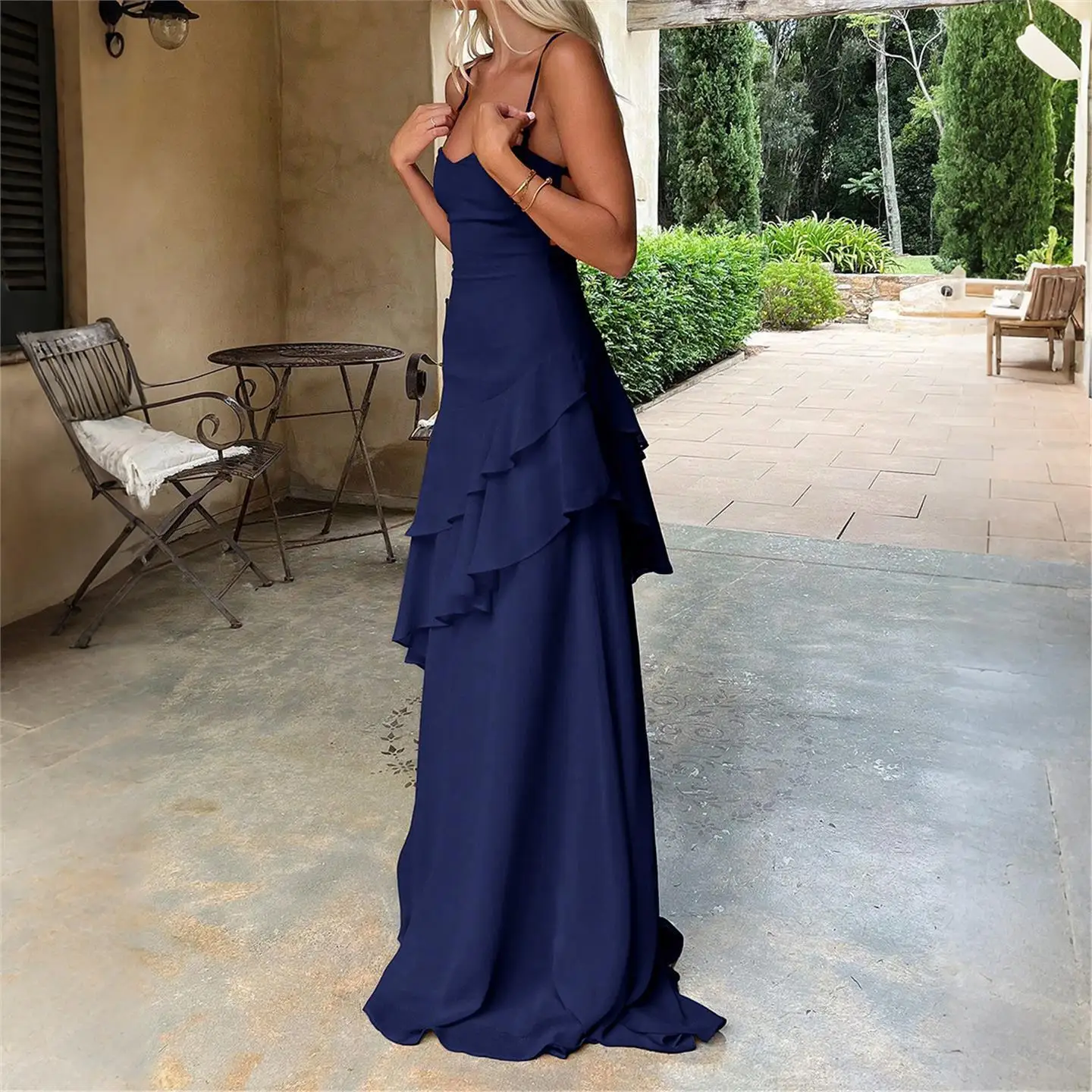 Ele dentelle garniture Dr femmes Faion taille haute Svel gilet haut Ciwalk automne 2025 Diyun transfrontalier