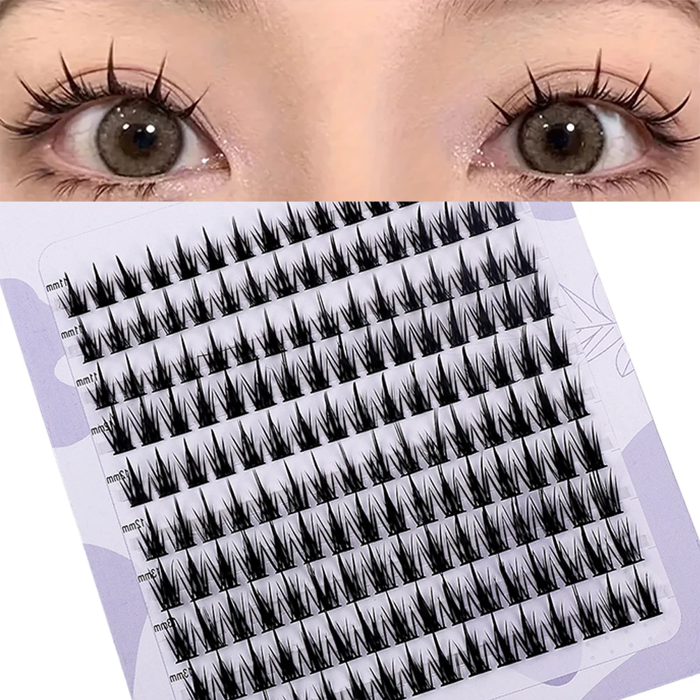 160 Reihen Cluster-Wimpern, künstliche Nerz-Wimpern, Cluster, natürliche Wimpernverlängerung, 3D-Russland-Streifen, individuelle Wimpern-Cluster