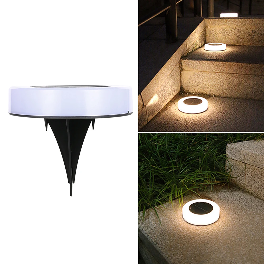 4pcs Solar Ground LED Lights Upgraded Outdoor Garden Waterproof Bright In-Ground Lights Solar Garden Lights For Lawn Patio