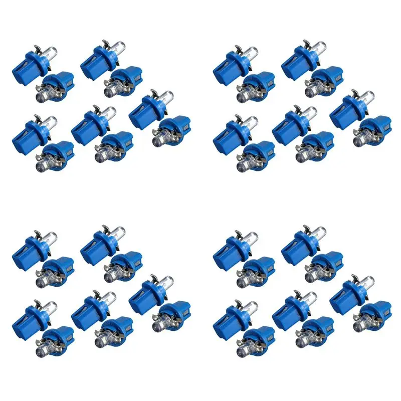 lampada-led-ecologica-40-pecas-para-painel-de-instrumentos-b8-5d-t5-com-suporte-azul-para-tuning-automotivo