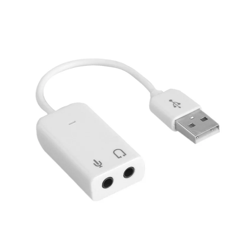 USB Sound Card Virtual 7.1 3D External USB Audio Adapter USB To Jack 3.5mm Earphone Micphone Sound Card for Laptop Notebook PC