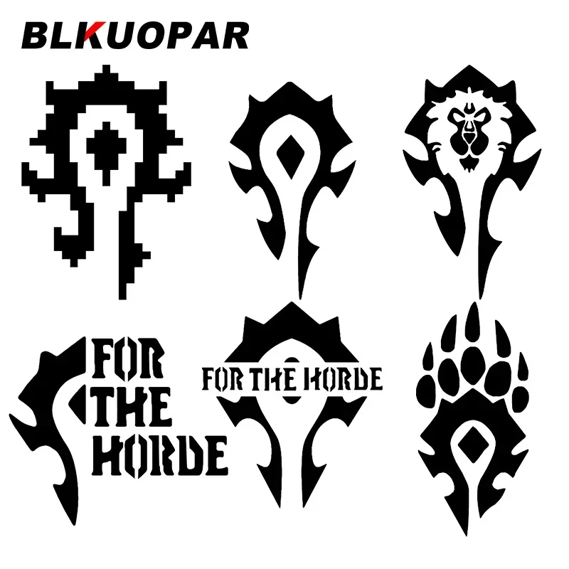 BLKUOPAR for World Of Warcraft Horde Car Stickers Waterproof Fashionable Decals Skateboard Vehicle Decor Car Styling DIY