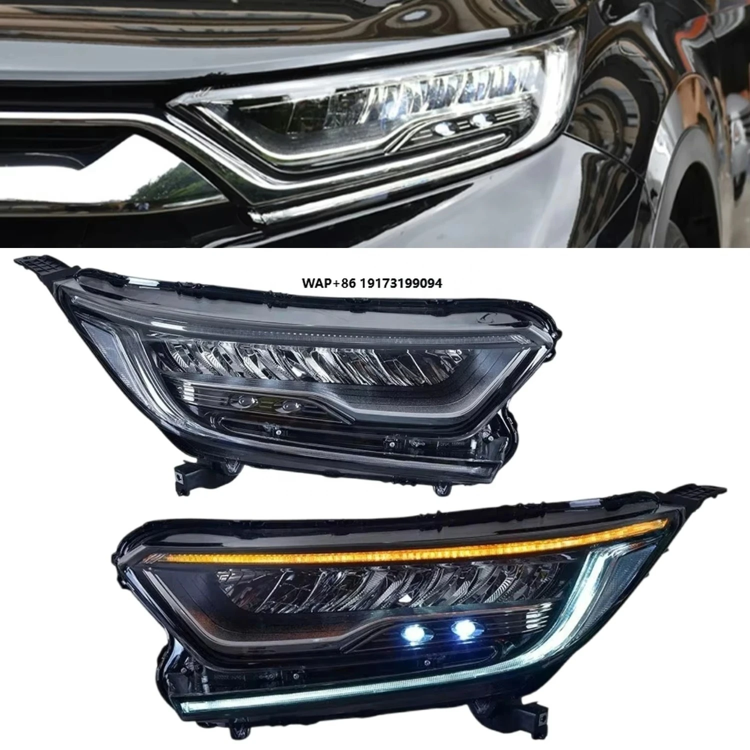 

CR-V 2017-2019 LED DRL Headlight Upgrade Modified Front Light Head Lamp Dynamic Turn Signal Auto Car Parts for