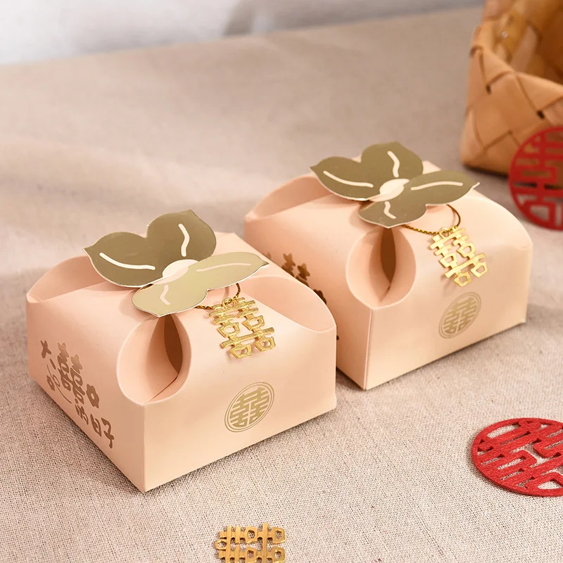 Imagem -06 - Laranja Portable Gift Box Party Wedding Favor Candy Boxes Baby Shower Gift Bolsa Faça Você Mesmo Creative Candy Box Romântico Mariage 50 Pcs