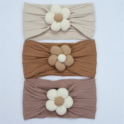 New Flower Nylon Girl Hairband Elastic Soft Baby Headband for Children Turban Headwear for Newborn Baby Kids Hair Accessories