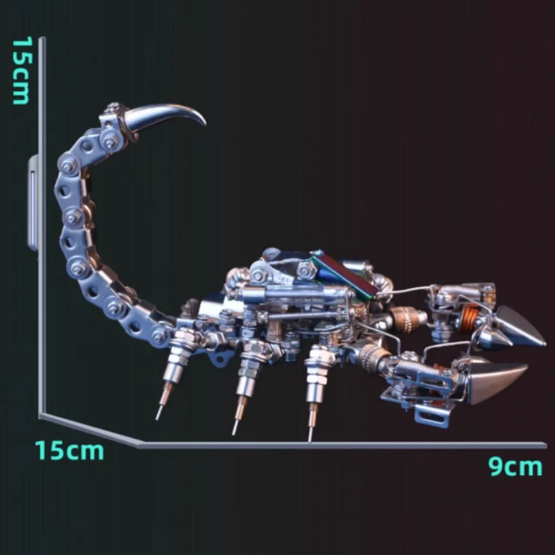 373 pezzi Scorpione digitale assemblaggio in metallo giocattolo puzzle in metallo kit di montaggio fai da te insetti Steampunk puzzle 3D modello giocattoli regalo del festival