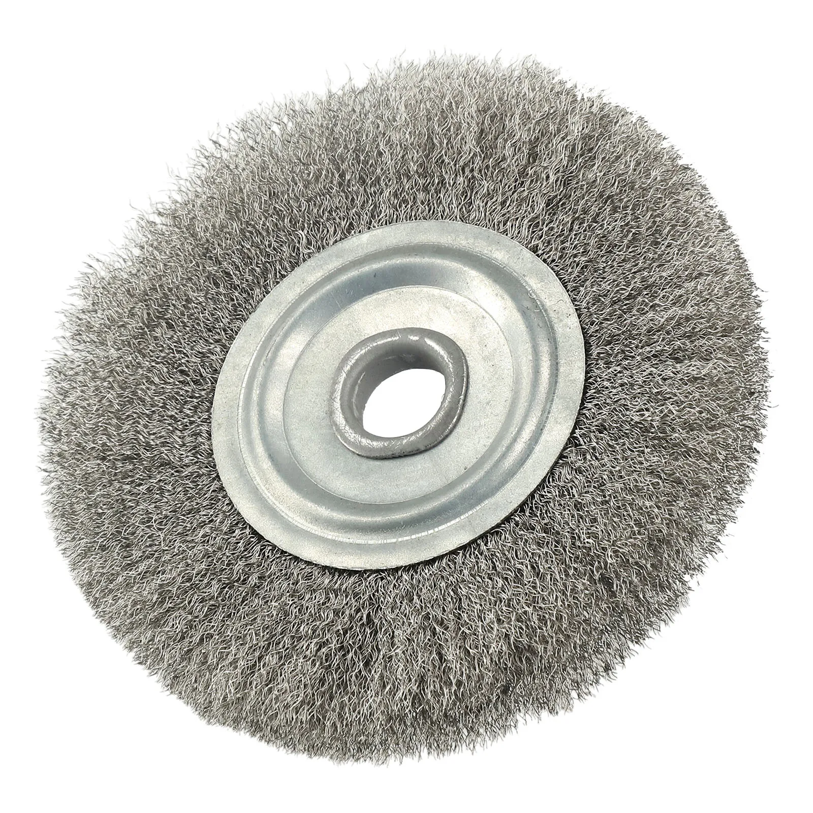 Brosse à Roue à Sertir en Acier Inoxydable, Rouille Rugueuse, Broyeur d'Établi, Ébavurage et Décarburation, 1 Pièce