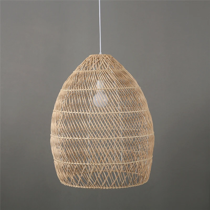 

Chinese Handmade Rattan Bamboo Chandeliers Light Hanging Lamp Living Room Decor Restaurant Retro Home Decoration Bamboo Lamp