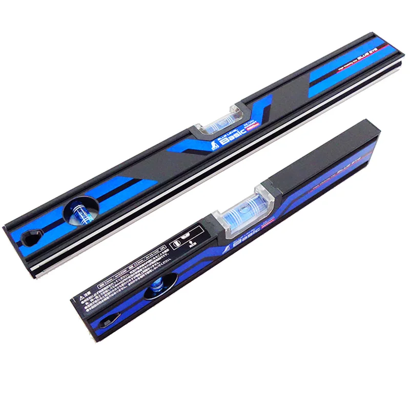 SHINWA High Precision Blue Magnetic Aluminum Home Improvement Angle Ruler Level With Ruler 73493/73494