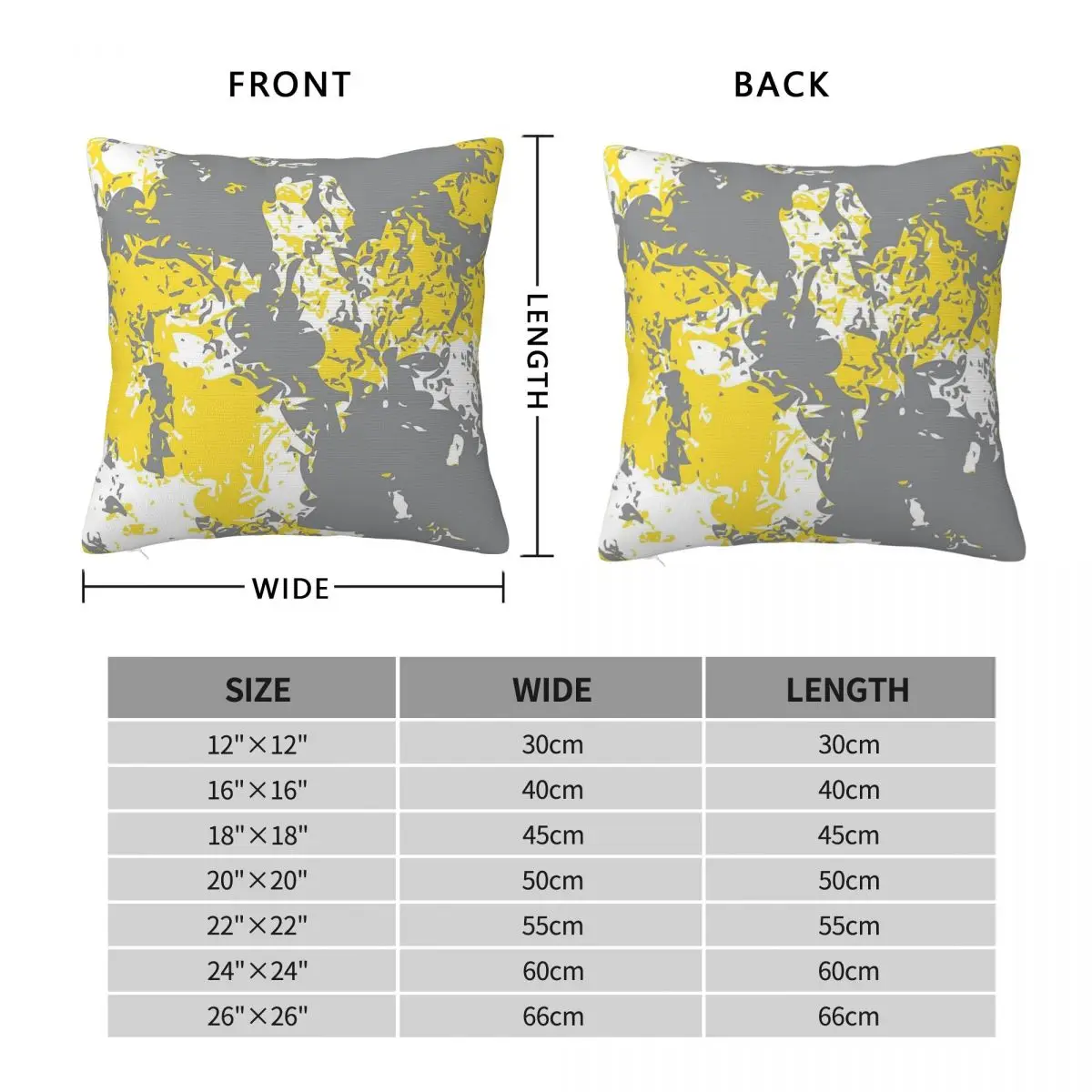Ultimate Gray & Illuminating Square Pillowcase Polyester Linen Velvet Pattern Zip Decorative Bed Cushion Cover