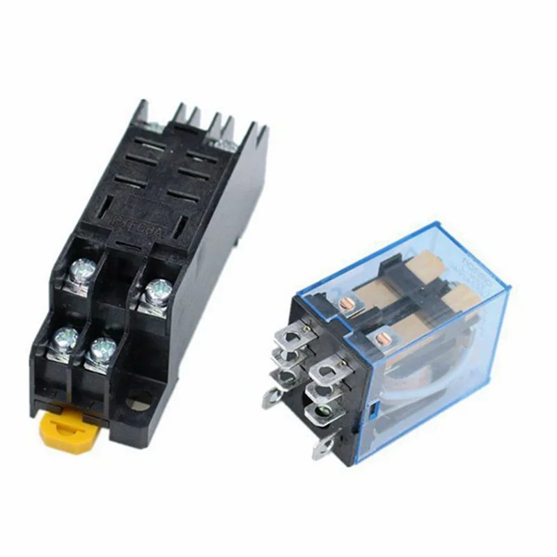 A19E-10Pc MY4NJ 14PIN 4DPDT Electronic Mini Electromagnetic Relay 5A Coil With PYF14A Socket Base