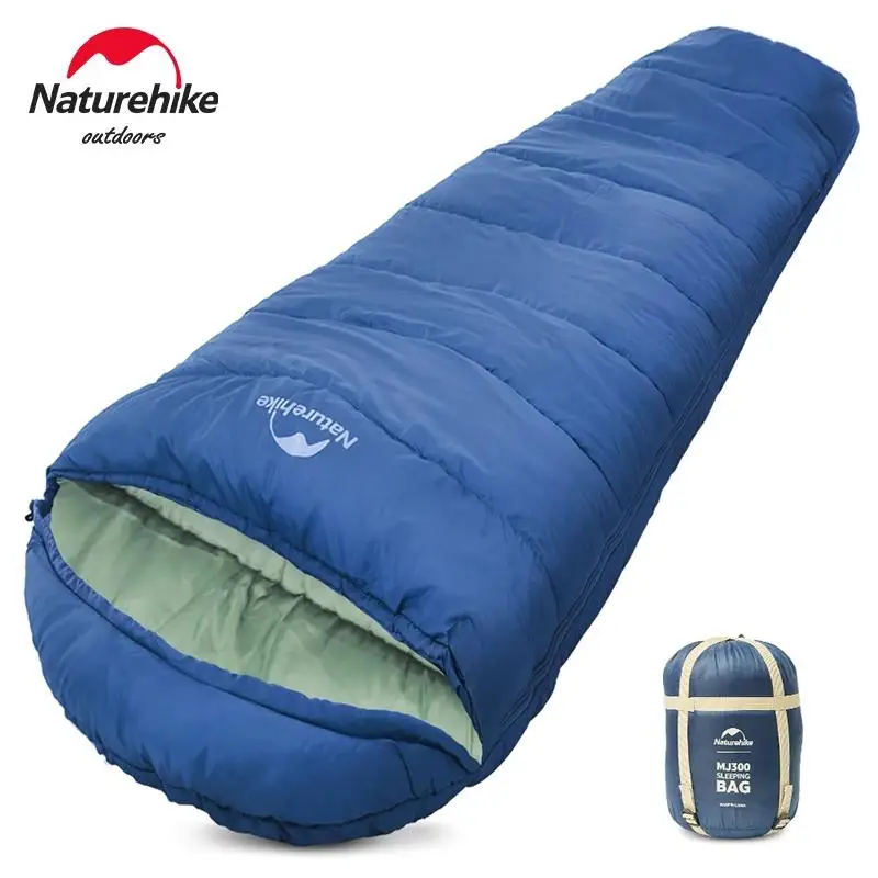 

Naturehike MJ300 Кемпинговый спальный мешок Сверхлегкий водонепроницаемый 4-сезонный спальный мешок для путешествий на открытом воздухе, пешего туризма, хлопковое спальное снаряжение