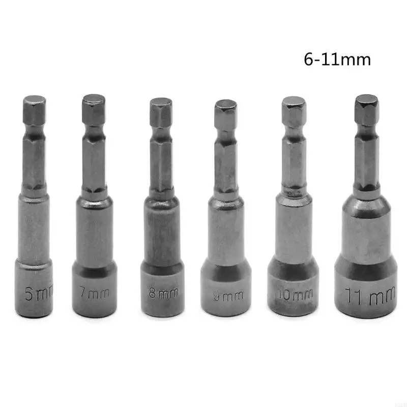 02DB 6pcs/Set 6mm-14 mm Sockets Sleeve Nozzles schroevendraaier set bits sets tools sets gereedschap