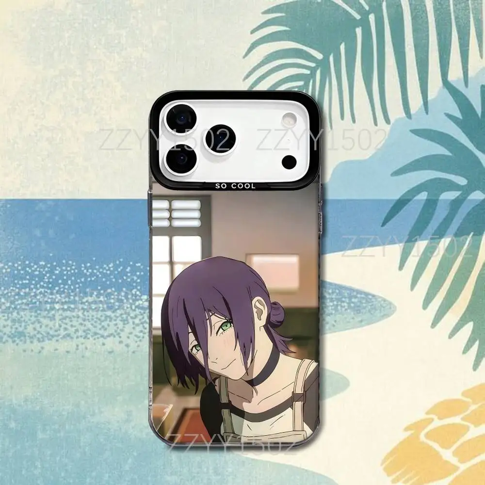 C-Chainsaw R-Reze Arc M-Man 映画風スマホケース iPhone 17,16,15,14,13,12,X,8,Pro,Max,Plus,SE4,Air,Mini対応 HD ブラック IMD マット仕上げ