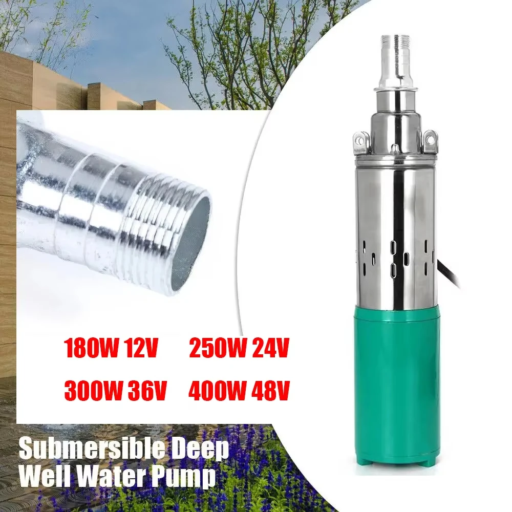 

12V24V48V60V High Lift 40m Solar Water Pump High Pressure Deep Well Pump Submersible DC Pump Garden Home Agricultural Irrigation