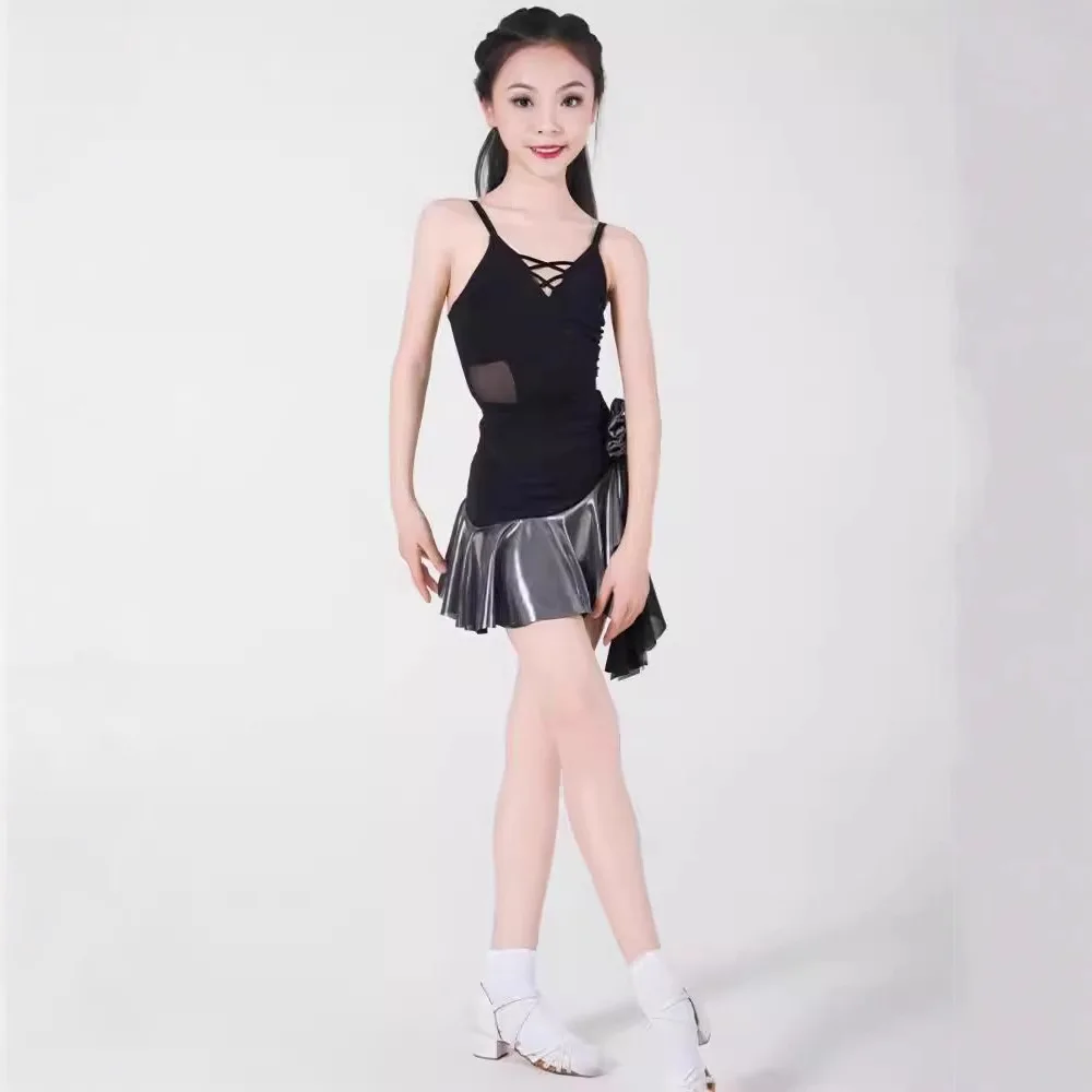 Robe de danse latine personnalisée pour filles, camisole haut de gamme, jupe à câliner les hanches, tenue d'entraînement de performance, ahaharsi ...........