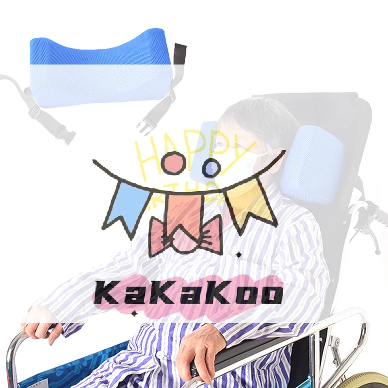 

Синий подголовник для инвалидной коляски, противосторонняя подушка, аксессуары для инвалидных колясок, регулируемая подушка для спинки инвалидной коляски