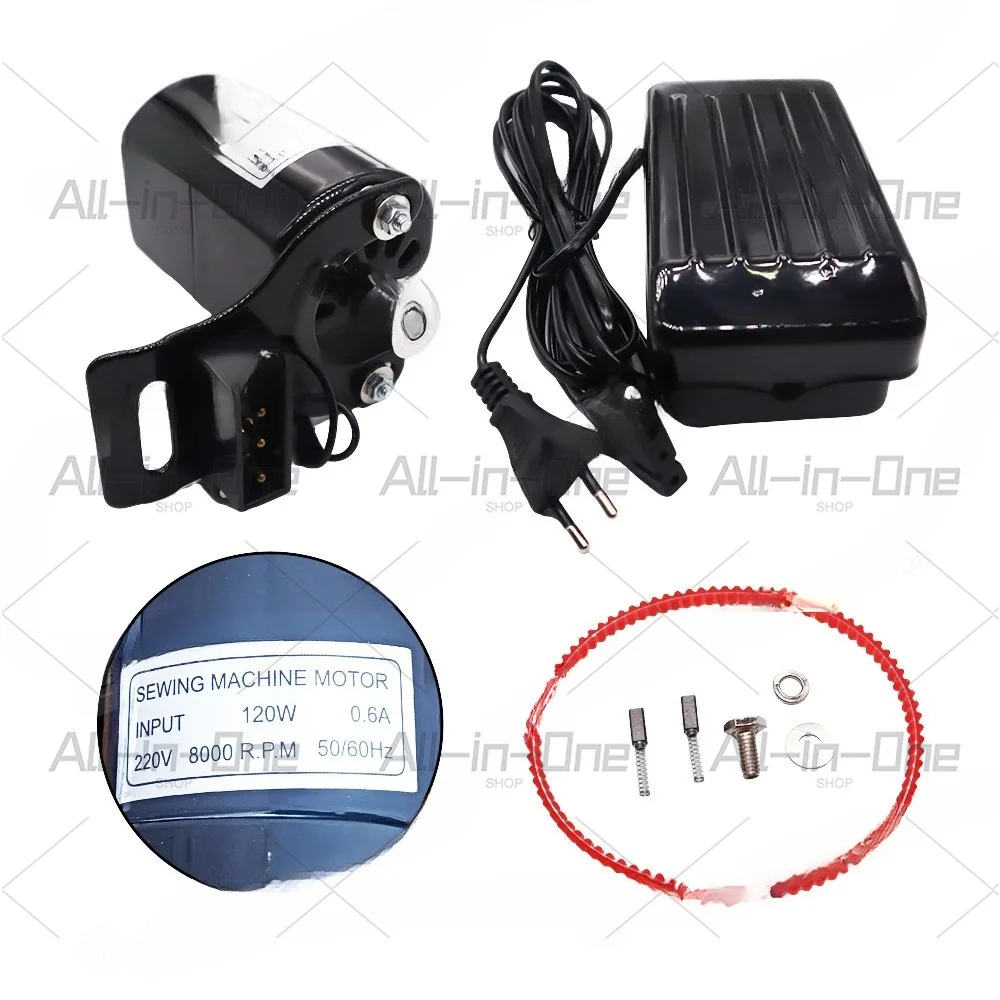 120W 220V Sewing Motor Variable Speed Control for Household Sewing Machines EU Plug Replacement Electric Motor Kit