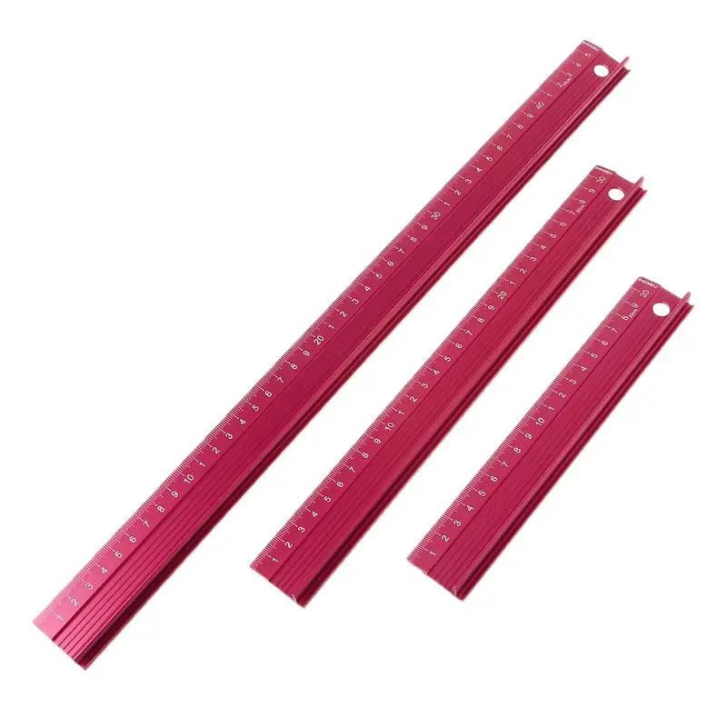 Professional Aluminum Alloy Straight Ruler Protective Scale Measuring Engineers P9JD