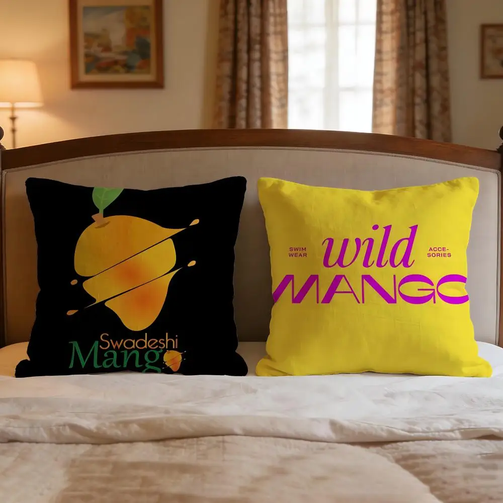 Fruit Mango Cushion Cover 4Pcs Decorative Covers Soft Cushion Case for Sofa Couch Decor 40x40 45x45 Pillowcases