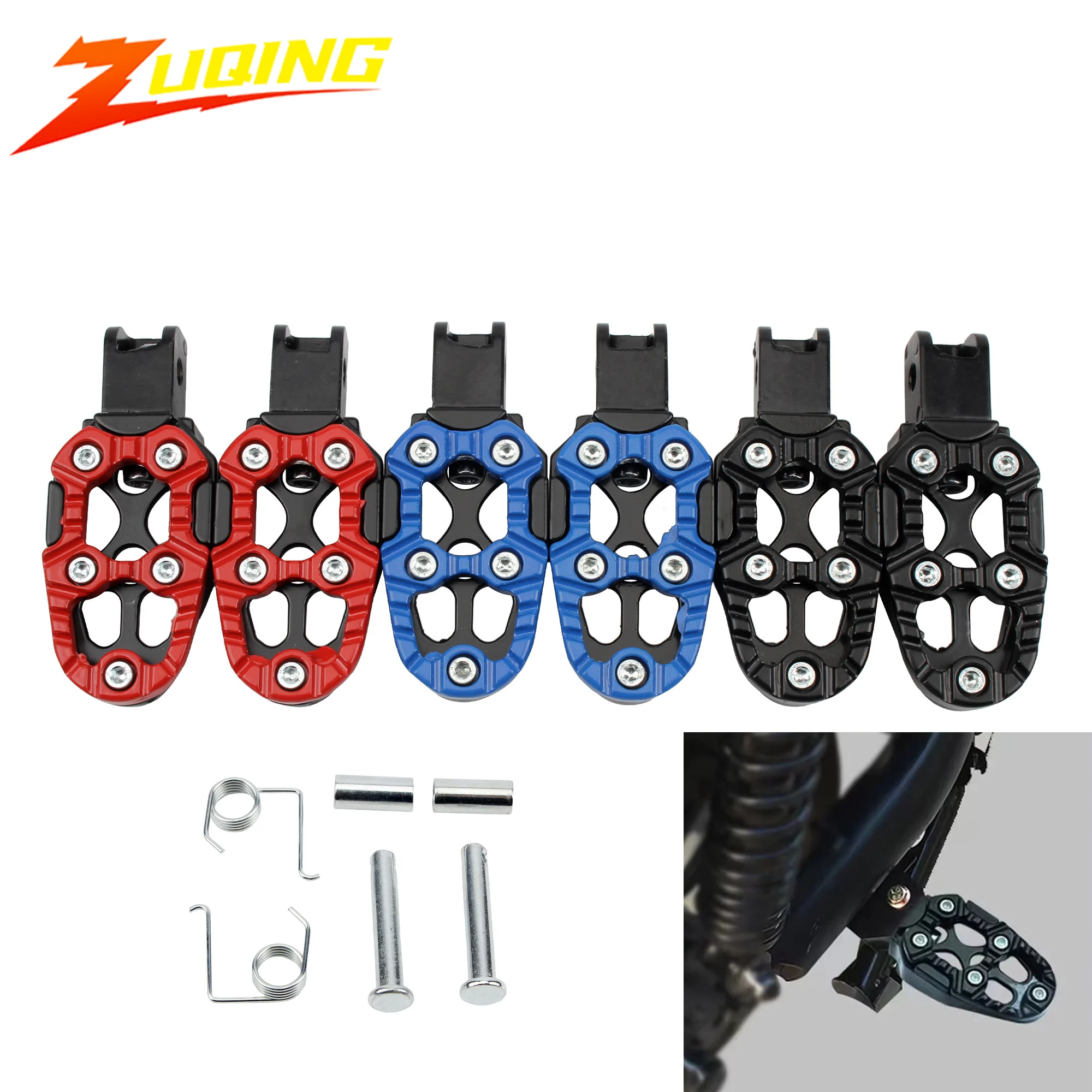 

Motorbike Rear Anti Slip Pedal Foot Pedal Universal Motorcycle Aluminum Alloy Pedals Moto Tuning Spare Parts