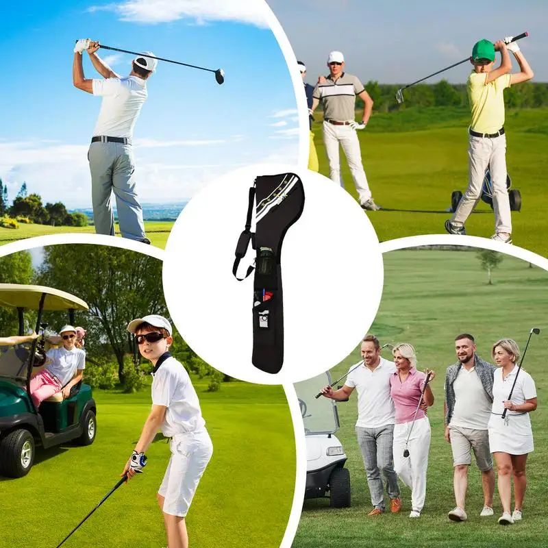 حقيبة نادي الجولف، حقيبة حمل نادي الجولف، حزام كتف قابل للتعديل، لوازم تنظيم للرجال والأولاد والبنات والشباب والمراهقين والرياضيين