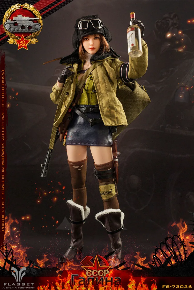 Flagset FS73036 1/6 Female Soldier Soviet Union Tank Lieutenant Galina Full Set 12