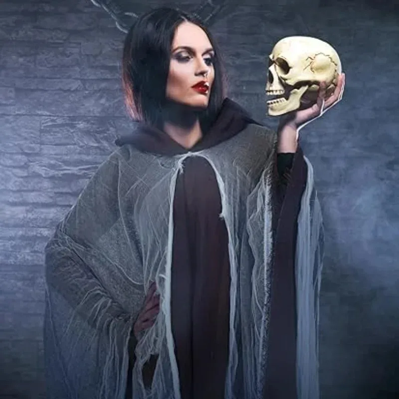 1PC Halloween Cosplay Mantello Mantello Spaventoso Zombie Scheletro Fantasma Costume Puntelli per la Decorazione Del Partito Spettrale Vestire Accessorio Uso