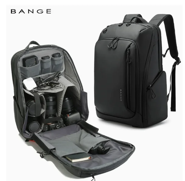 

Рюкзак BANGE для мужчин - вместительный рюкзак для поездок на работу, двойного назначения, многофункциональная сумка для хранения фотооборудования, сумка для зеркальных фотоаппаратов.