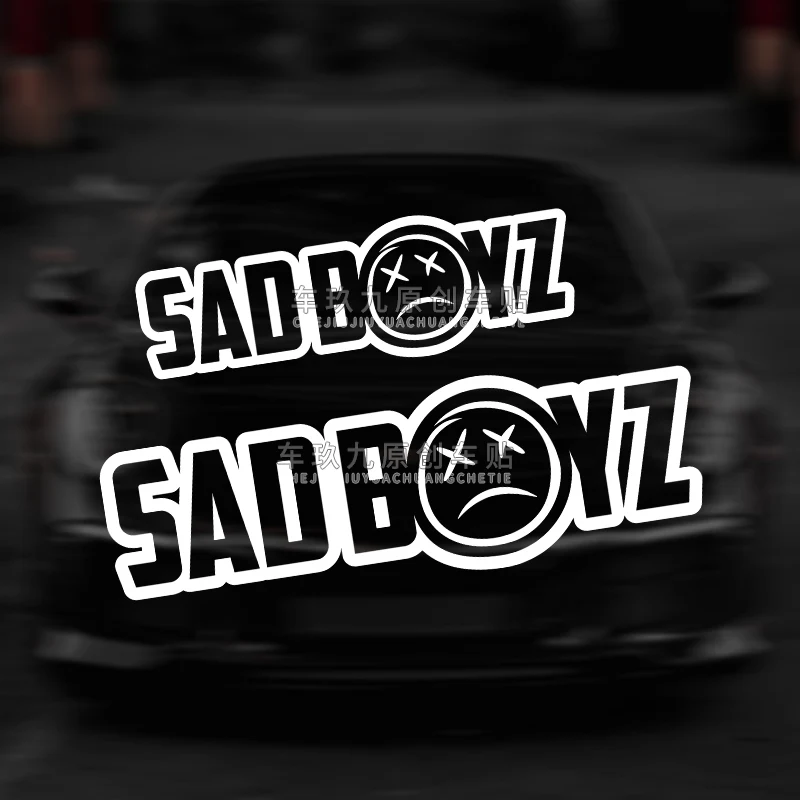 Funny SAD BOYZ Car Stickers Front Rear Windshield Window LOGO Waterproof Drifting Auto Body Cool Vinyl Decals Pegatinas De Coche