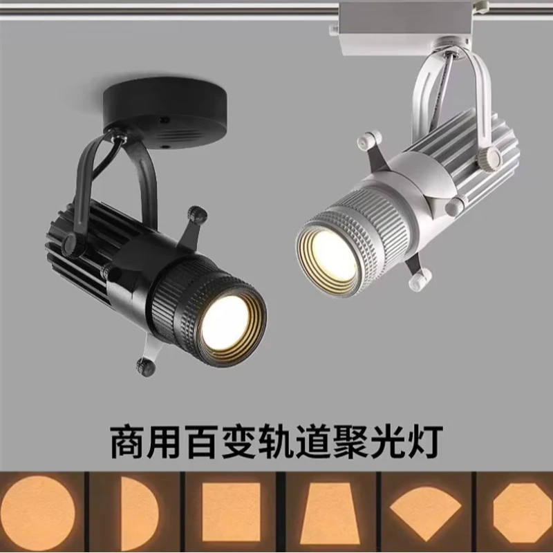 3000-6000K 5W-15W Cob Dimming Track Spotlight Square Spotlight Ceiling Light Gallery Restaurant Museum LED Cut Lamps HOT