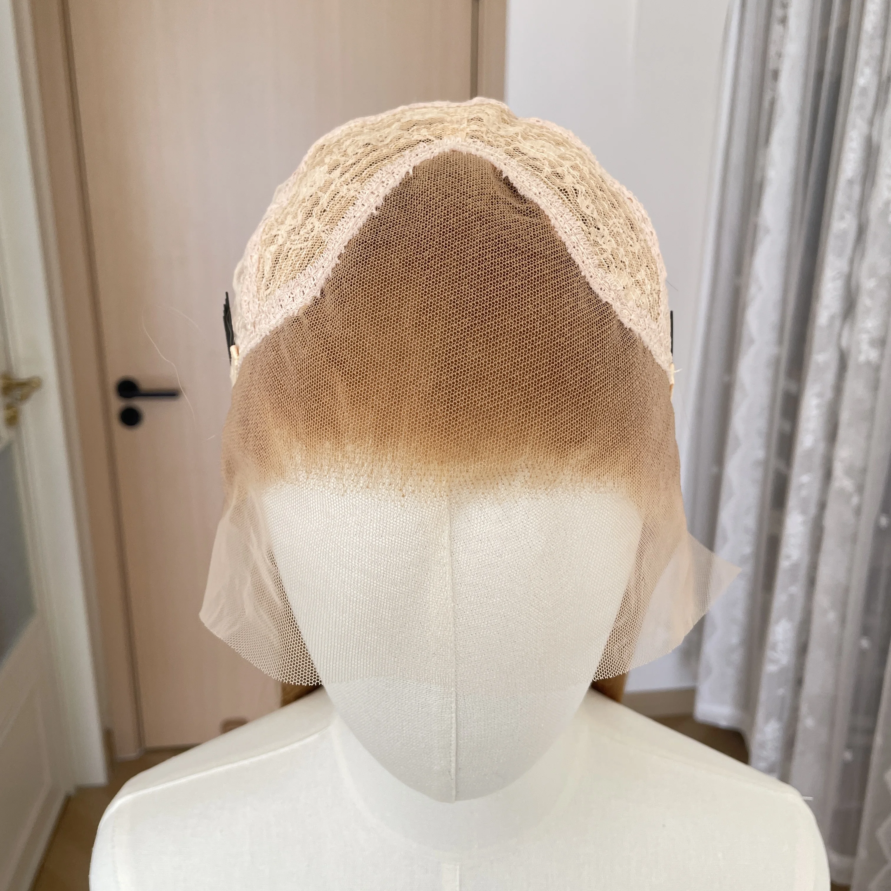 Gold Blonde Long Straight 13x4 Synthetic Lace Front Wigs for Women 26 Inch Glueless Wigs Half Hand Tied 150% Density Medium Cap