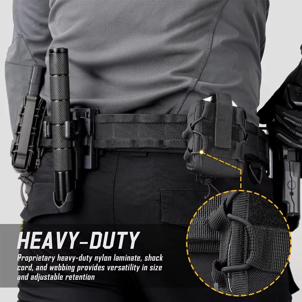 Tactical Handcuffs Holder Molle Pouch Open Top Universal Handcuff Case Shackles Holster Waist Bag Belt Hunting Accessories image 6
