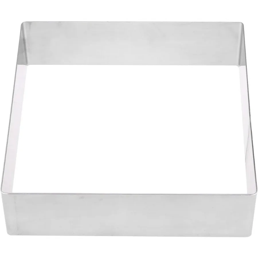 

Кольцо для десерта Квадратная форма для мусса Кольцо 14 дюймов Квадратная антипригарная бесшовная форма для торта из нержавеющей стали Принадлежности для выпечки торта Мусс P