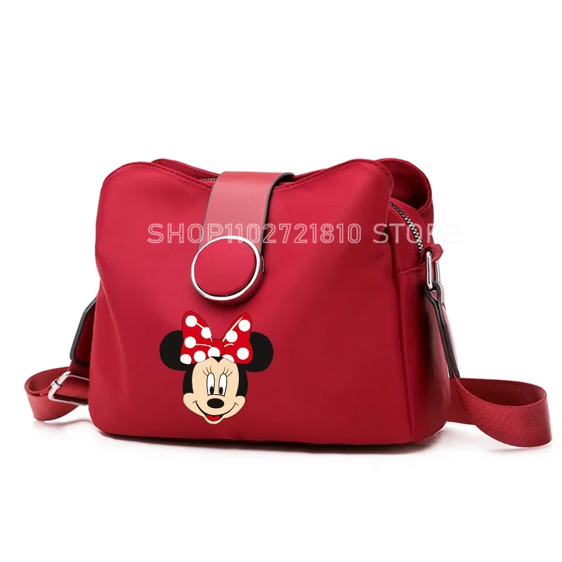 Mickey Minnie Mouse sac à bandoulière mignon dessin animé Nylon tissu sacs à bandoulière femmes automne hiver nouveau Oxford tissu poche cadeau