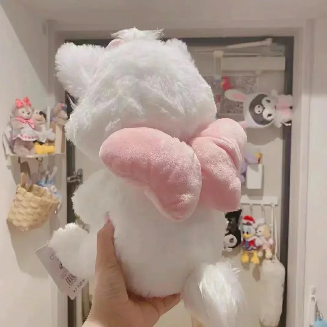 Juguete de peluche de Disney para niña, muñeco de dibujos animados de Los Aristogatos, Cara de dormir, lazo de Marie, animales de peluche suaves, Kawaii