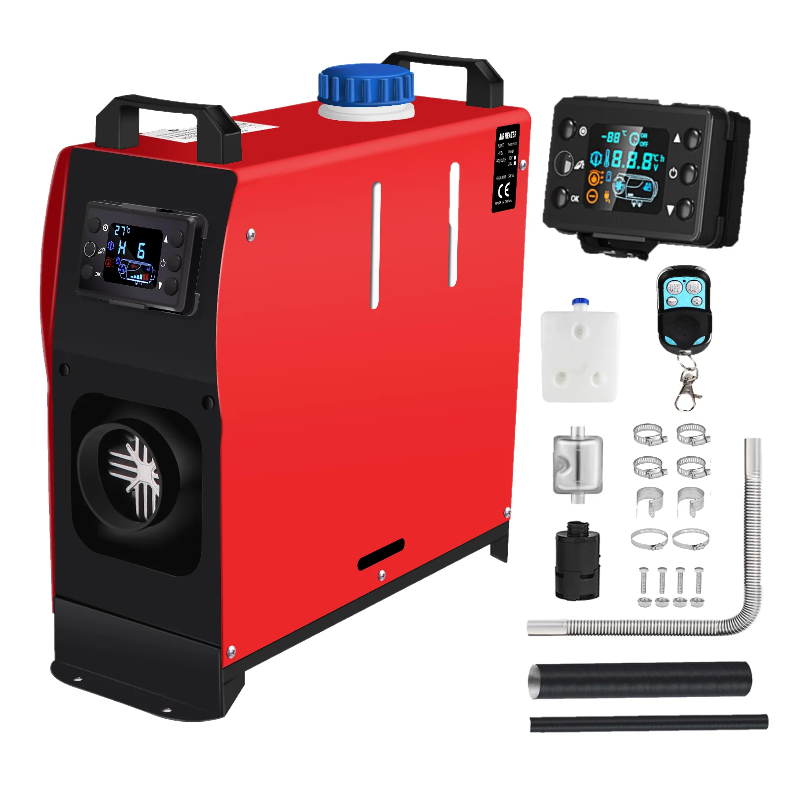 Riscaldatore di parcheggio split 5KW 12/24V 8KW Riscaldatore diesel tutto in uno Riscaldatore d'aria diesel a temperatura automatica per auto SUV Van RV Barca