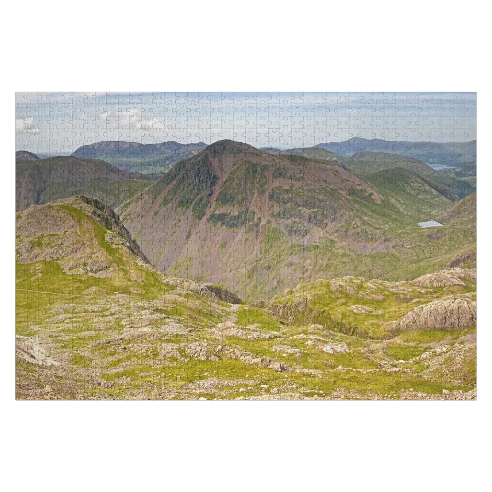 

Пазл с изображением Great Gable и Styhead Tarn с горы Scafell Pike, персонализированный подарок для детей, индивидуальная головоломка
