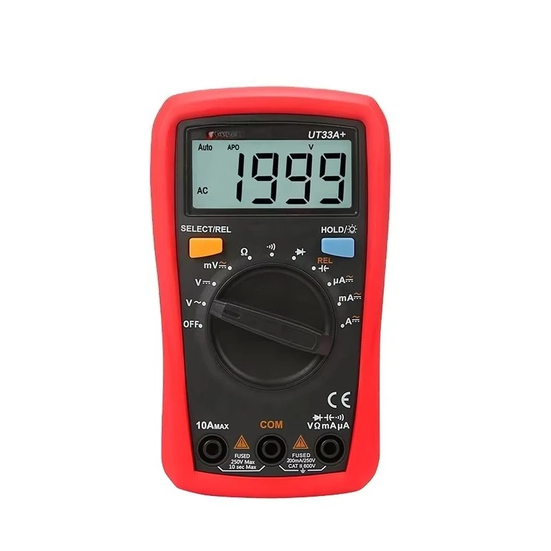 UT33A + UT33B + UT33C + UT33D + مقياس رقمي متعدد المدى التلقائي حجم اليد التيار المتناوب تيار مستمر الفولتميتر مقياس التيار الكهربائي اختبار السعة المقاومة #1